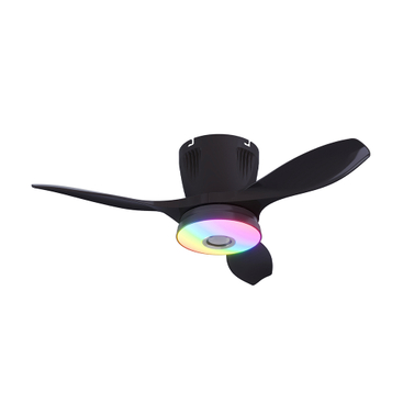 LEC016 Black-RGB MUSIC FAN LIGHT