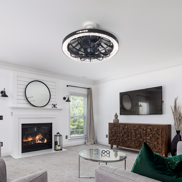 LEC019 Black-LED FAN LIGH