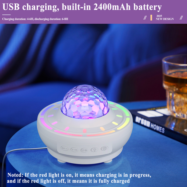 SSL006 White-RGB MUSIC PROJECTION LIGHTS