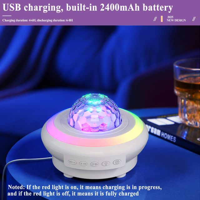 SSL002 White-RGB MUSIC PROJECTION LIGHTS