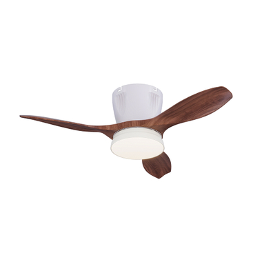 LEC016 White Wood Grain-LED FAN LIGHT