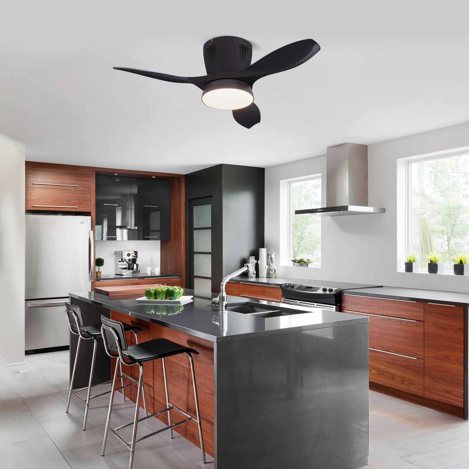 LEC016 Black-LED FAN LIGHT