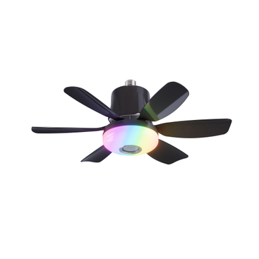 LEC020 Black-RGB MUSIC FAN LIGHT