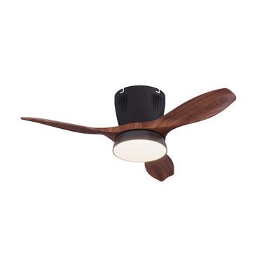 LEC016 Black Wood Grain-LED FAN LIGHT