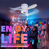 LEC016 White-RGB MUSIC FAN LIGHT