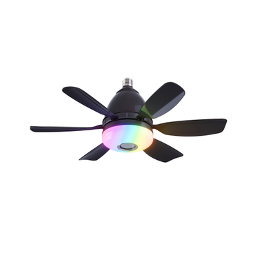 LEC017 Black-RGB MUSIC FAN LIGHT