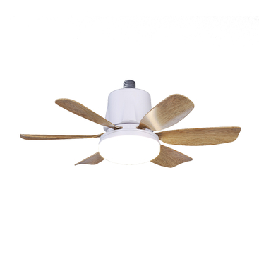 LEC020 White Wood Grain-LED Fan Light