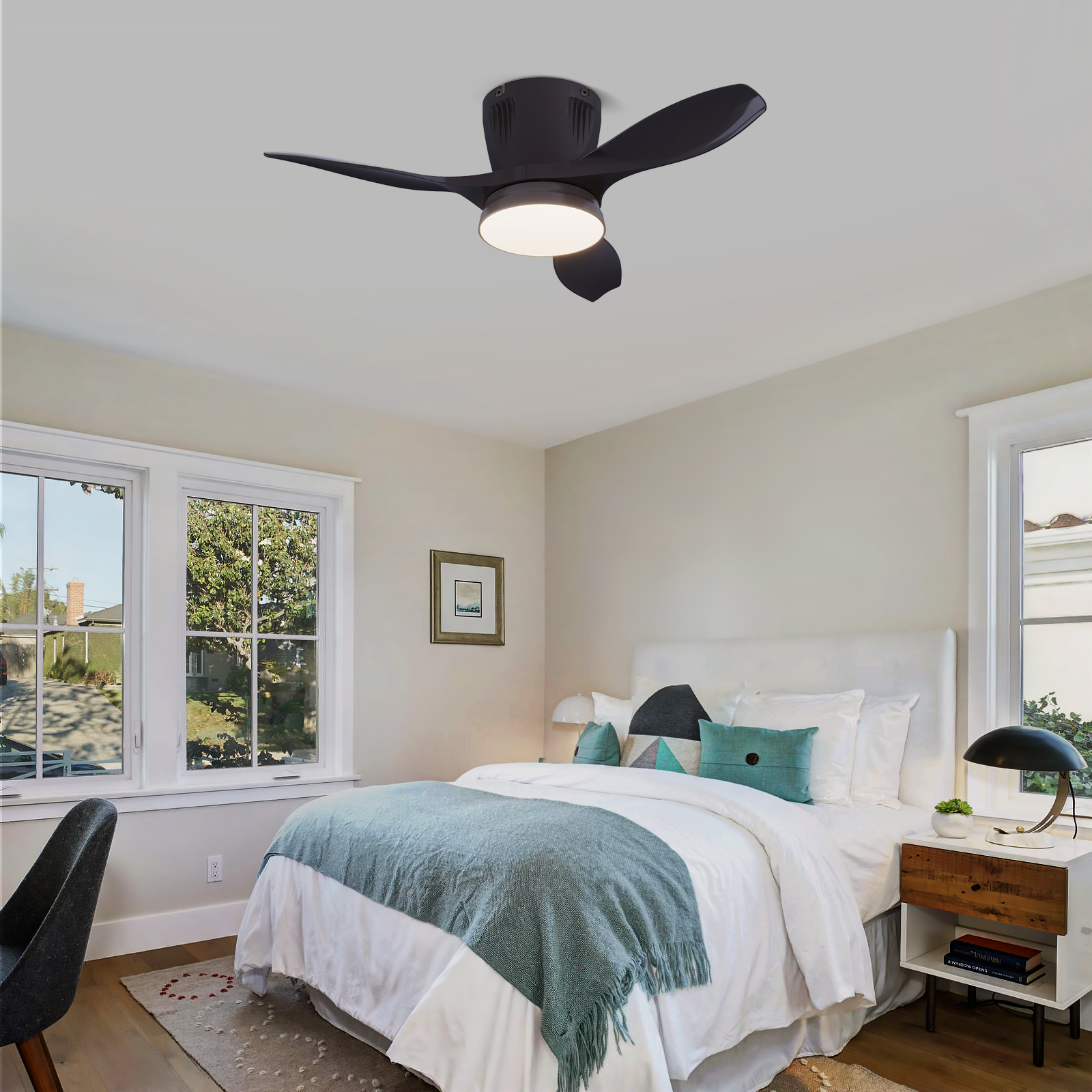 LEC016 Black-LED FAN LIGHT