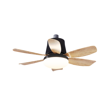 LEC020 Black Wood Grain-LED FAN LIGHT